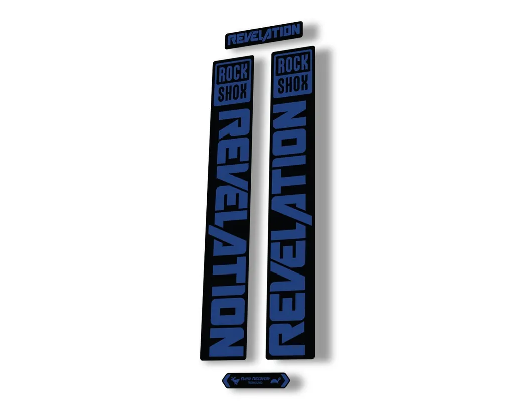 Rock Shox REVELATION 2021 Fork Decal Mountain Bike Sticker Adhesive Dark Blue - 1