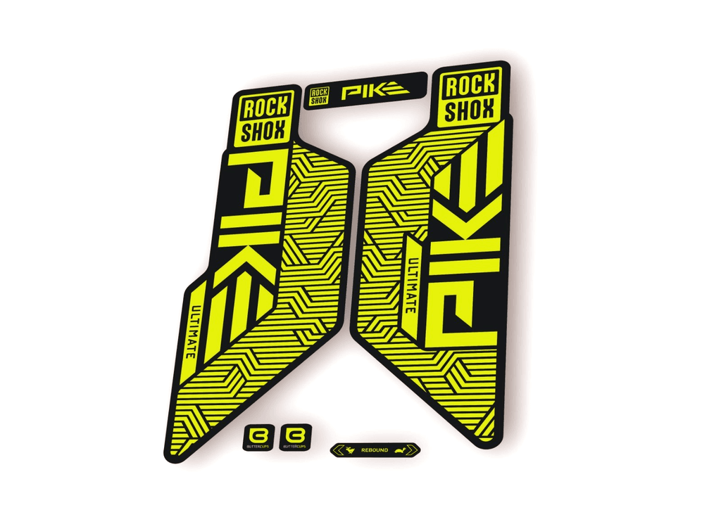 Rock Shox PIKE ULTIMATE 2025 Flight Attendant Bike Decal Sticker Lime Green - 1