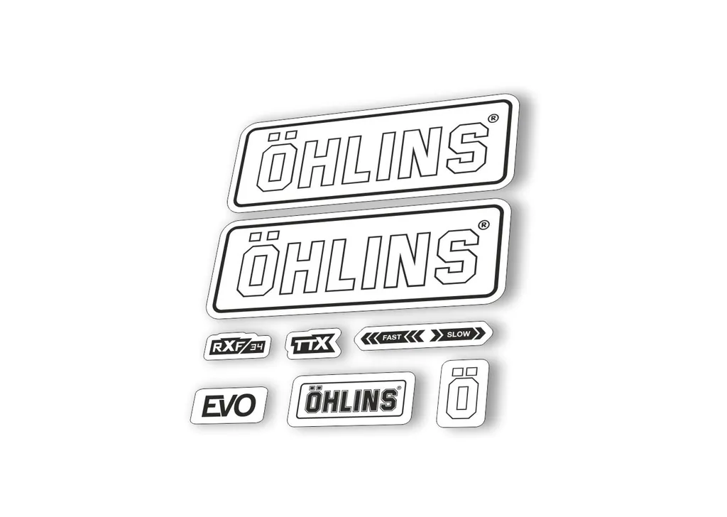 Ohlins RXF34 EVO 2018 Rear Shock Decal Mountain Bike Cycling Sticker White - 1