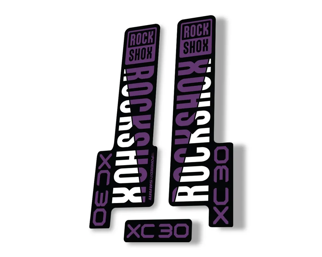 Rock Shox XC 30 2020 Fork Decal Mountain Bike Cycling Sticker Adhesive Purple - 1