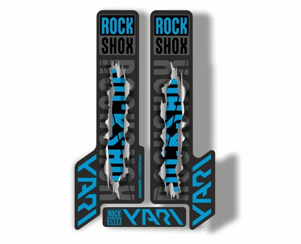 Rock Shox YARI 2018 Fork Decal Mountain Bike Cycling Sticker Adhesive Metal Torn - 1