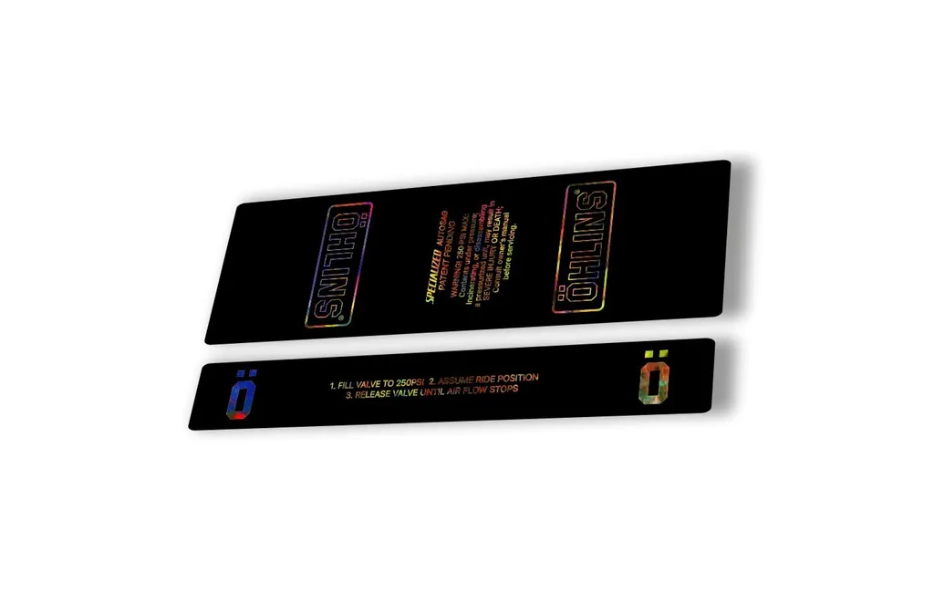 Ohlins STX22 Rear Shock Decal Mountain Bike Cycling Sticker Adhesive Oil Slick - 1