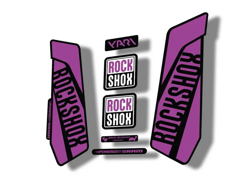 Rock Shox YARI 2015-16 Fork Decal Mountain Bike Cycling Sticker Adhesive Purple - 1