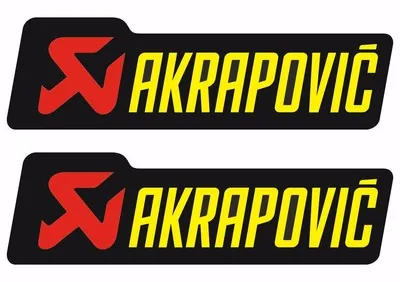 Akrapovic Decals Stickers for Exhaust Graphic Factory Set Vinyl Adhesive Black - 1