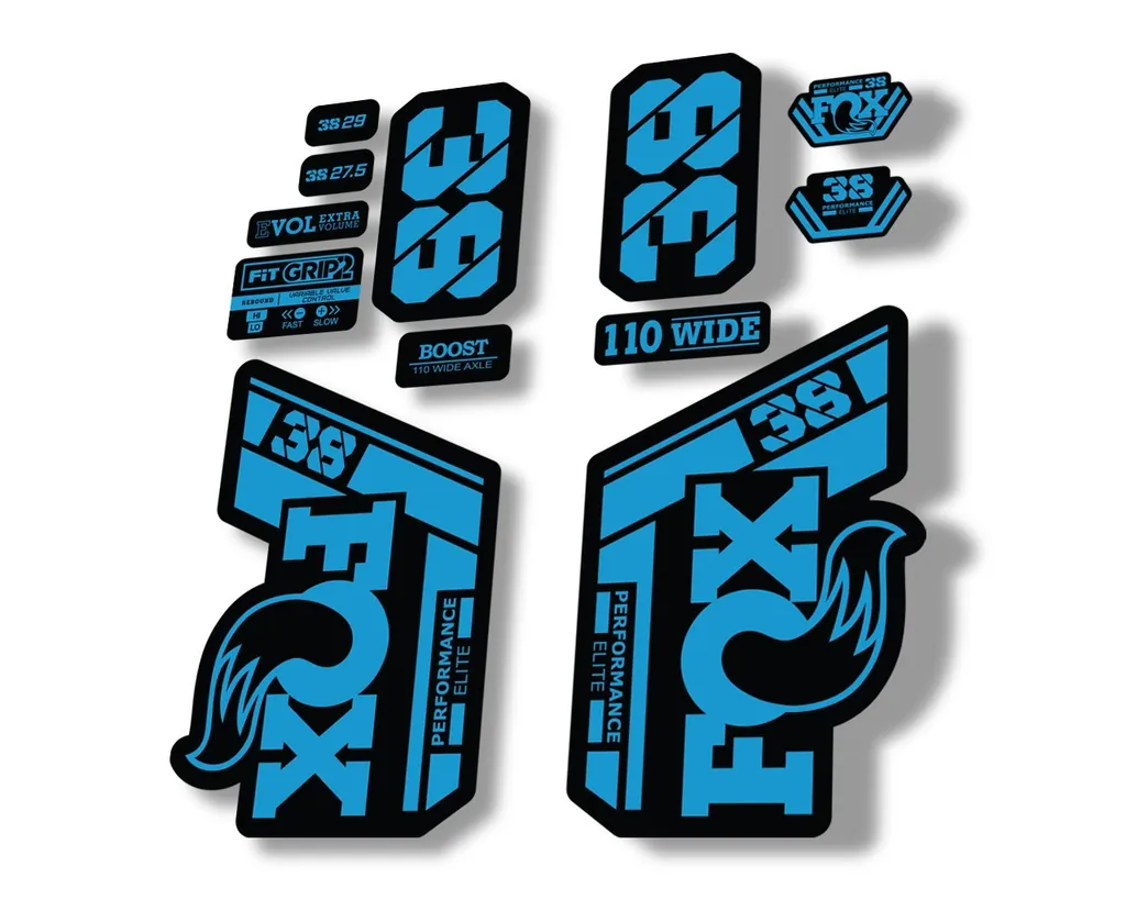 FOX 38 Performance Elite 2021 Forks Suspension Factory Decal Sticker Blue - 1