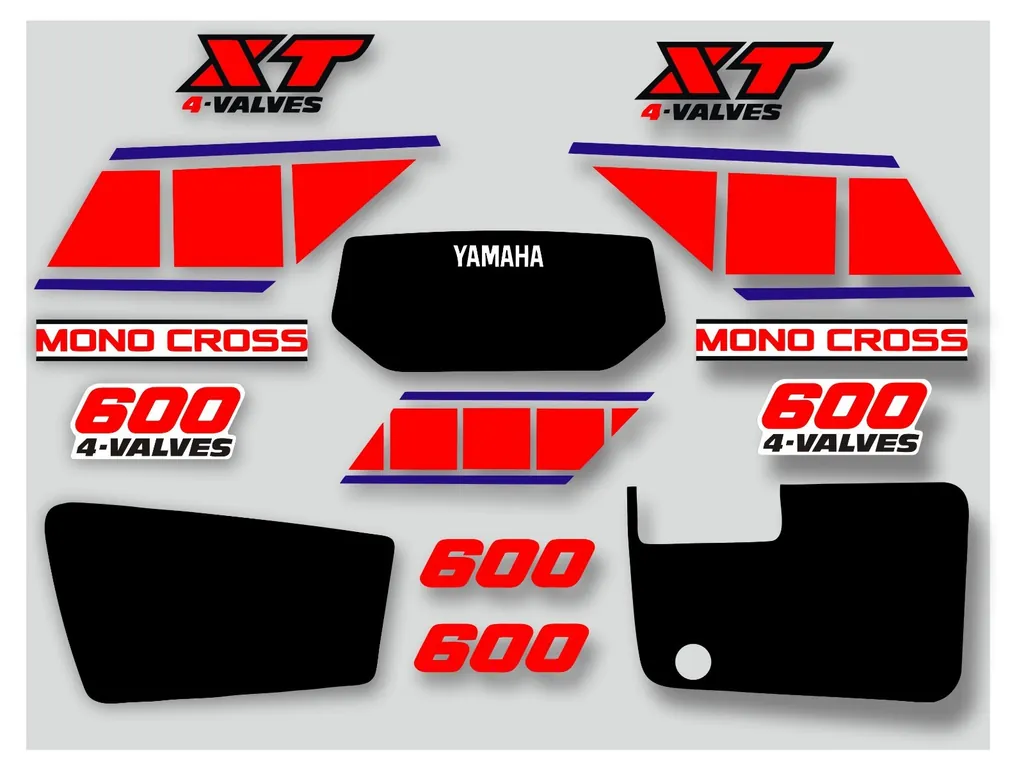 YAMAHA XT 600 Complete Graphic Set Decal Sticker Aufkleber Autocollant - 1
