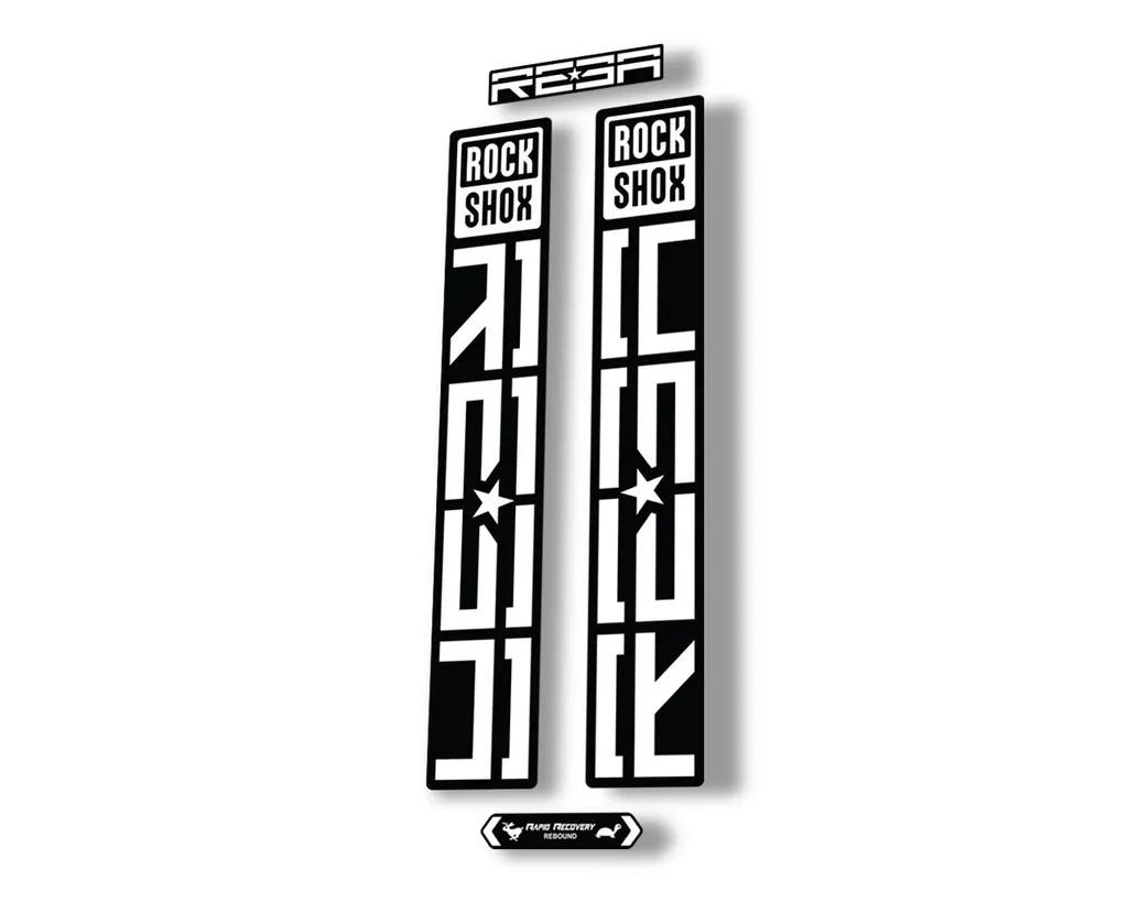 Rock Shox REBA 2021 Fork Decal Mountain Bike Sticker Adhesive Set White - 1
