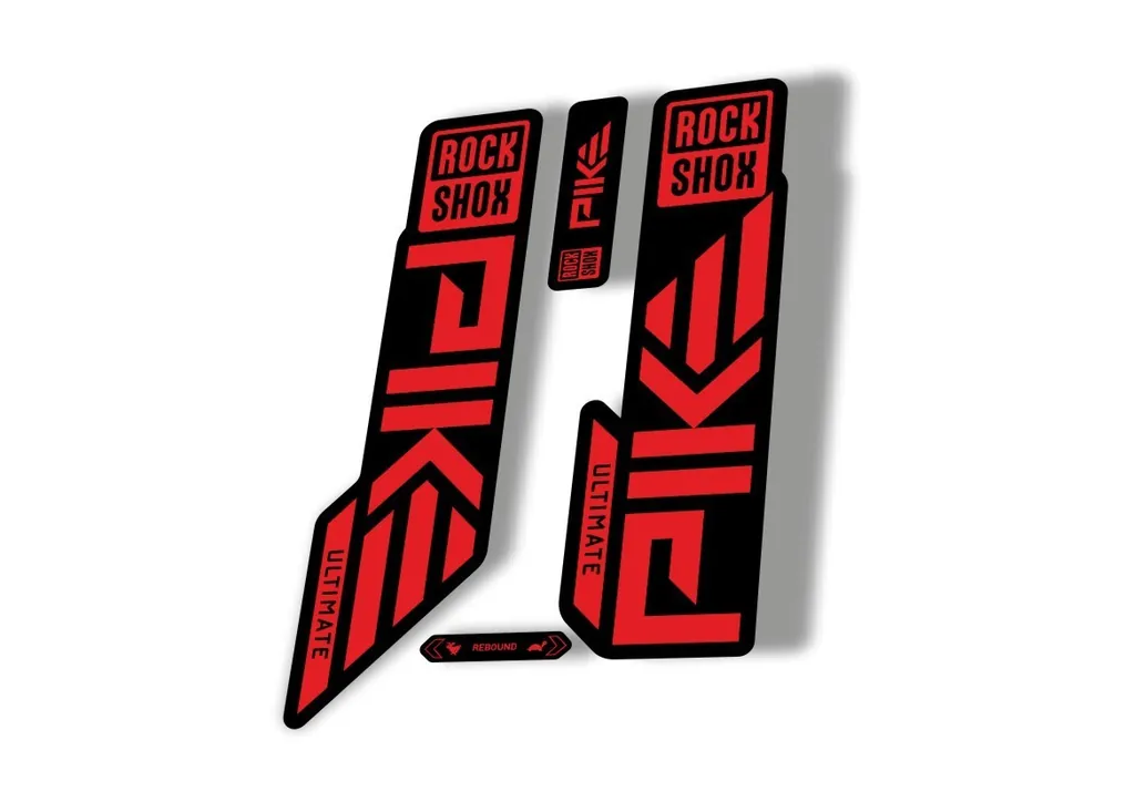 Rock Shox PIKE ULTIMATE 2023 Mountain Bike Cycling Decal Sticker Adhesive Red - 1