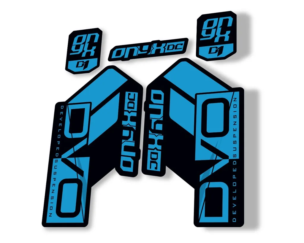 DVO Onyx DC D1 2019 Fork Suspension Sticker Factory Decal Adhesive Blue - 1