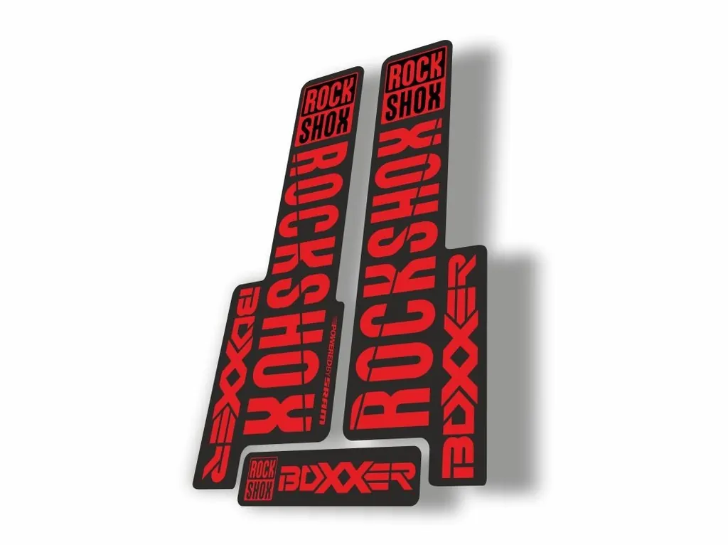 Rock Shox BOXXER 2018 Mountain Bike Cycling Decal Kit Sticker Adhesive Red - 1