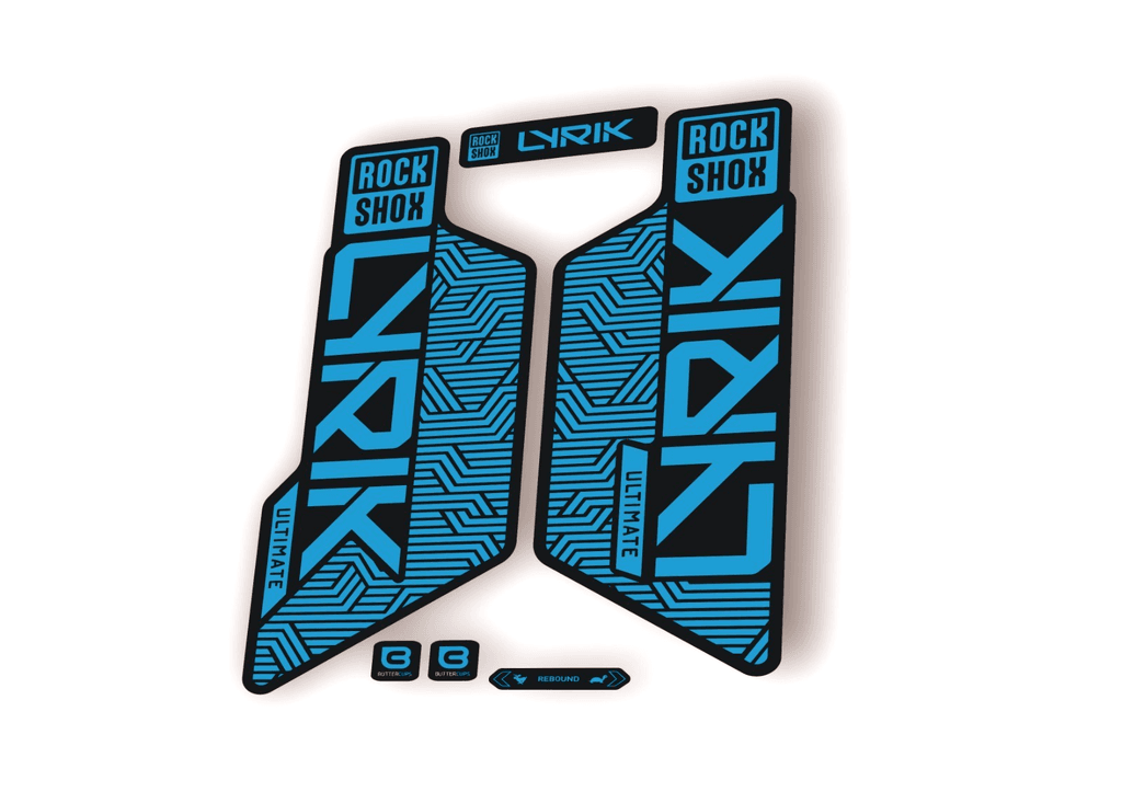 Rock Shox LYRIK ULTIMATE 2025 Flight Attendant Bike Cycling Decal Sticker Blue - 1