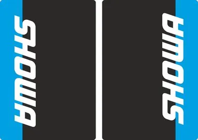 Showa Motocross Upper Fork Decal Stickers Graphic Set Adhesive Blue - 1