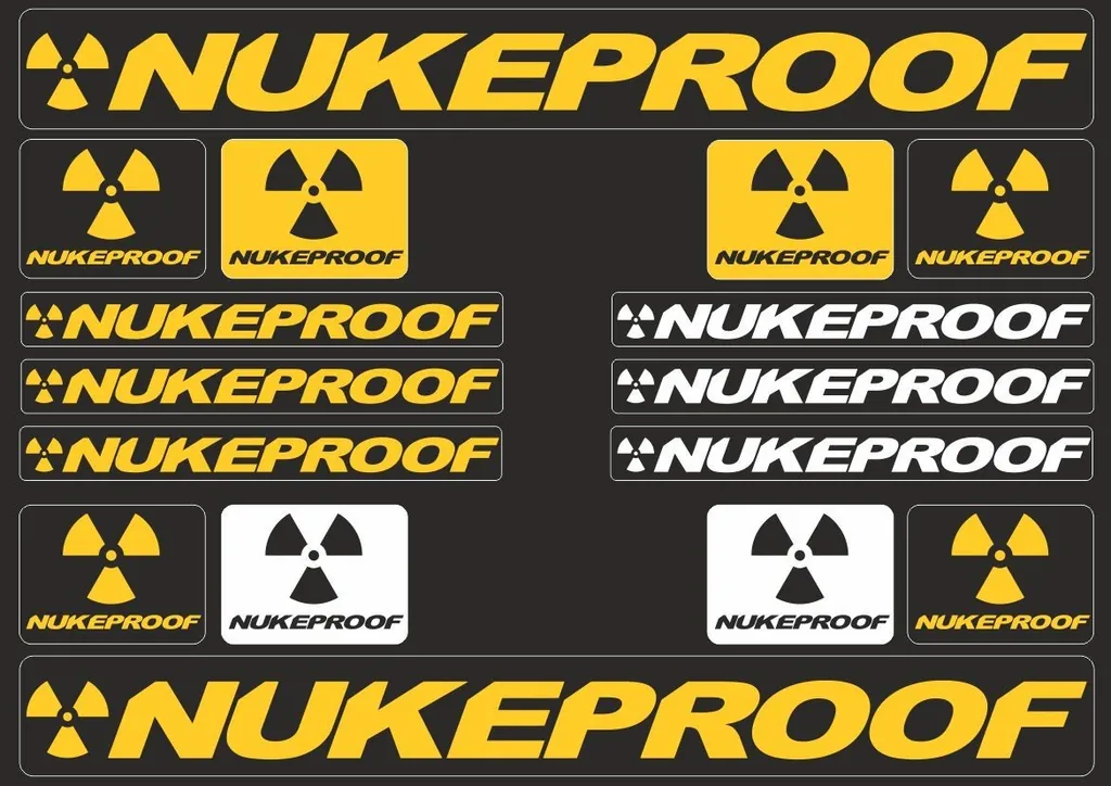 Bicycle Vinyl Stickers – Compatible with Nukeproof Mountain Bikes – Yellow - 1