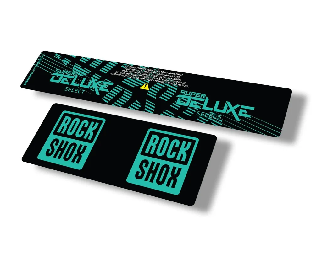 Rock Shox 2021 Super Deluxe Select Rear Shock Decal Sticker Adhesive Set Dolphin - 1