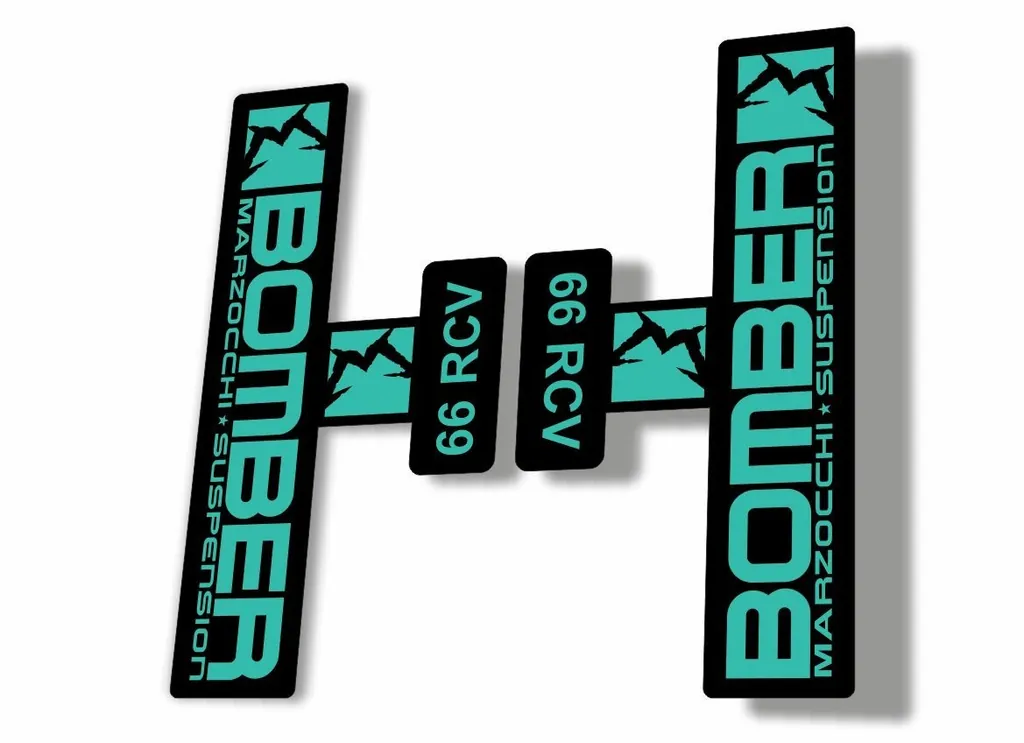 Marzocchi Bomber 66 RCV 2009 Fork Suspension Sticker Decal Kit Adhesive Dolphin - 1