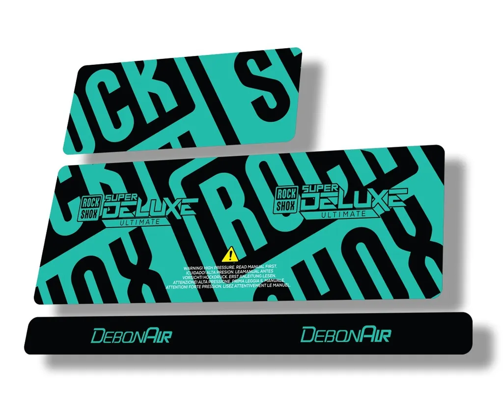 Rock Shox 2020 Super Deluxe Ultimate Rear Shock Decal Sticker Adhesive Dolphin - 1