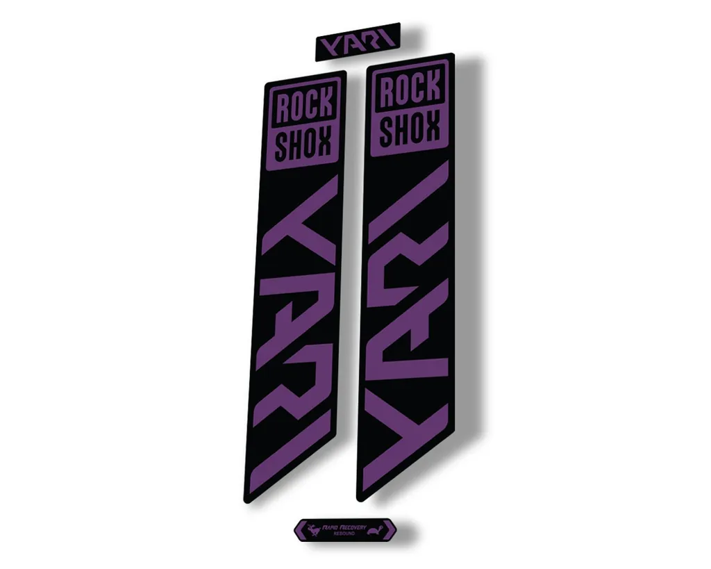 Rock Shox YARI 2021 Fork Decal Mountain Bike Cycling Sticker Adhesive Purple - 1