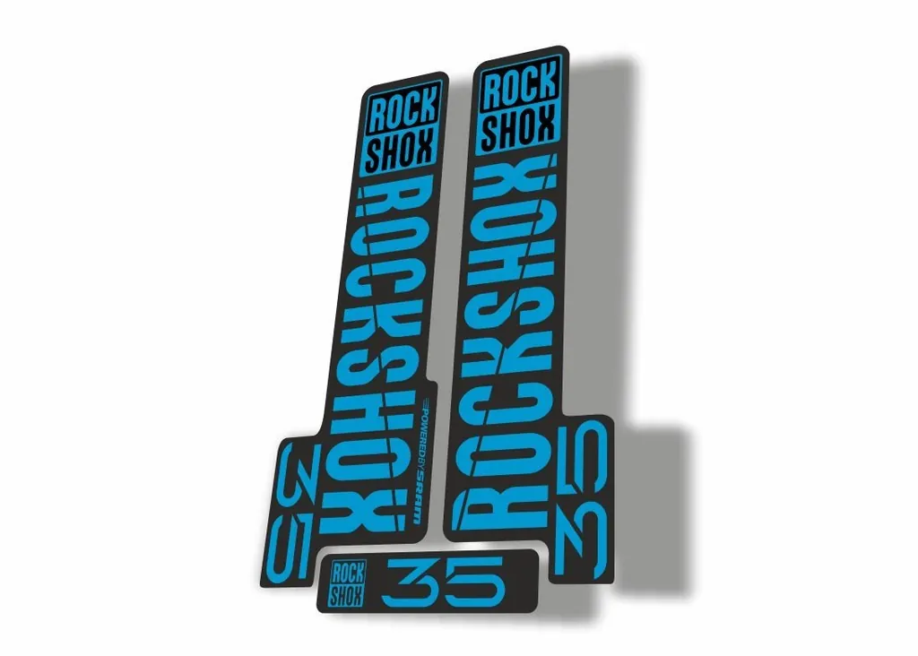 Rock Shox 35 2018 Fork Decal Mountain Bike Cycling Sticker Adhesive Blue - 1