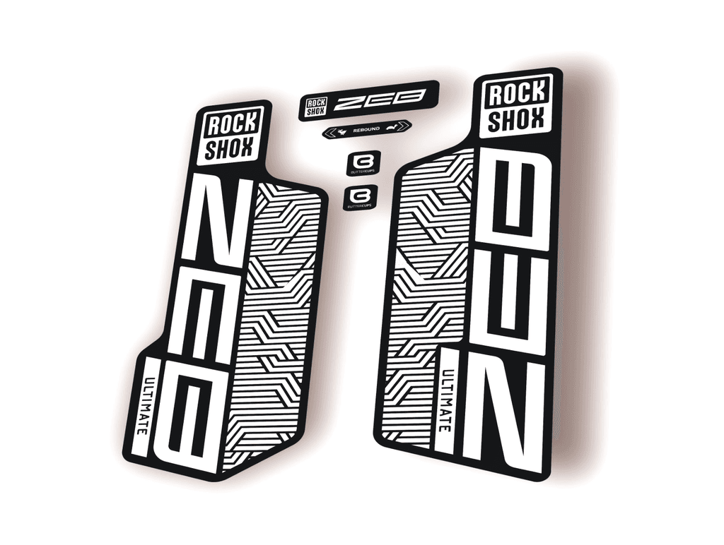 Rock Shox ZEB ULTIMATE 2024 Flight Attendant Bike Cycling Decal Sticker White - 1