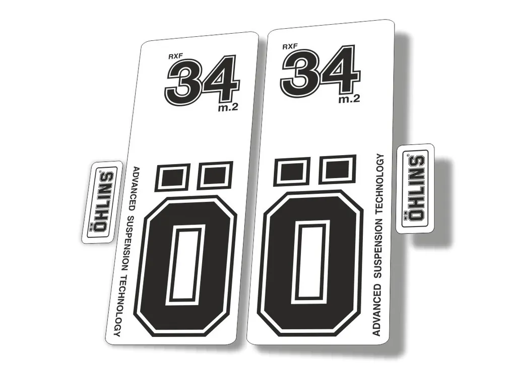 OHLINS RXF 34 M.2 2022 Fork Decal Mountain Bike Cycling Sticker Adhesive Black - 1