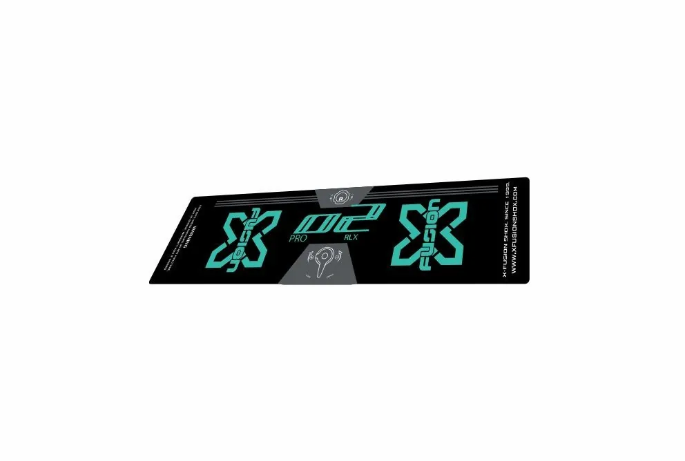 X Fusion 2018 O2 Pro RLX Rear Shock Suspension Sticker Factory Decal Dolphin - 1
