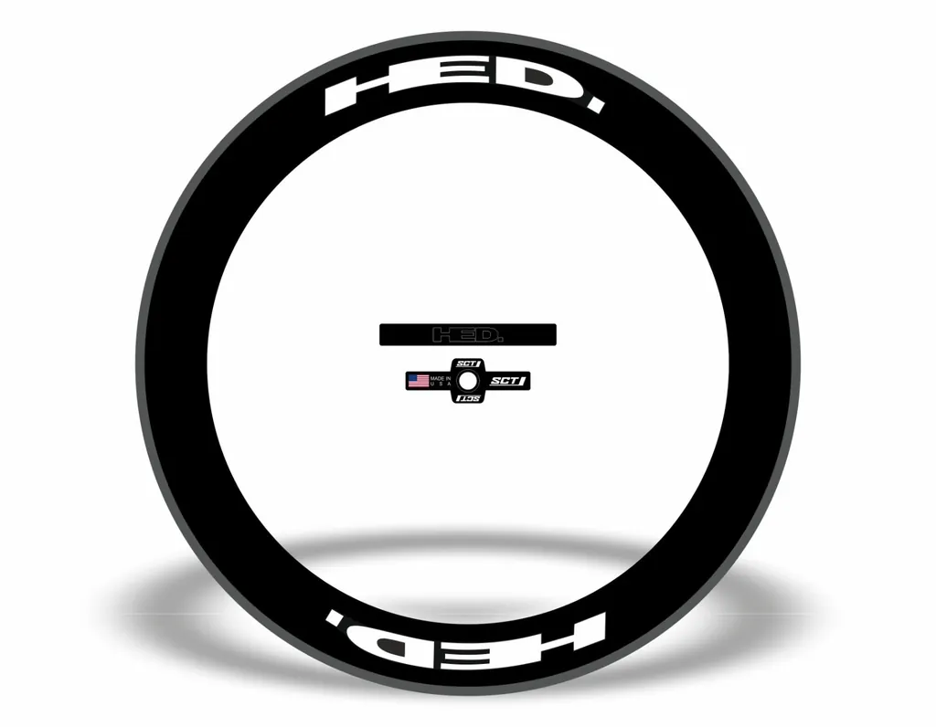 HED Jet 4 Rim Wheelset Decal Factory Sticker Vinyl Adhesive White 12 Pcs - 1