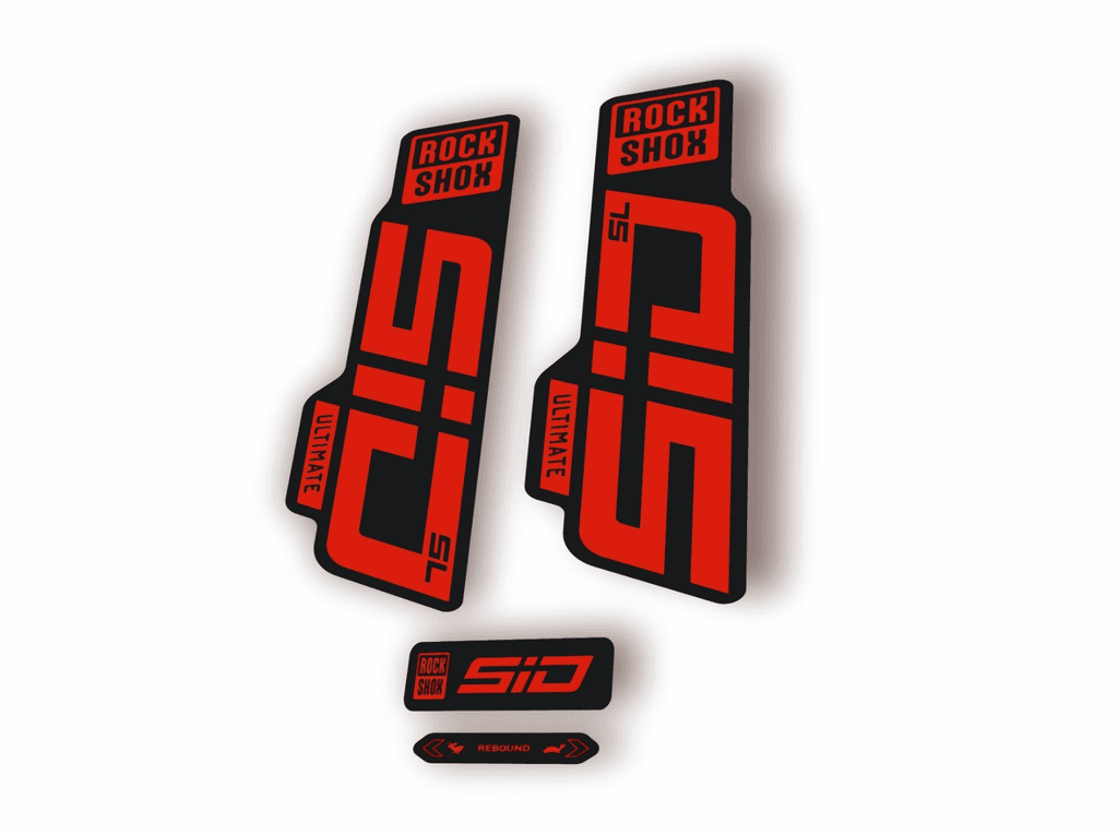 Rock Shox SID SL Ultimate 2024 Fork Decal MTB Cycling Sticker Kit Red - 1