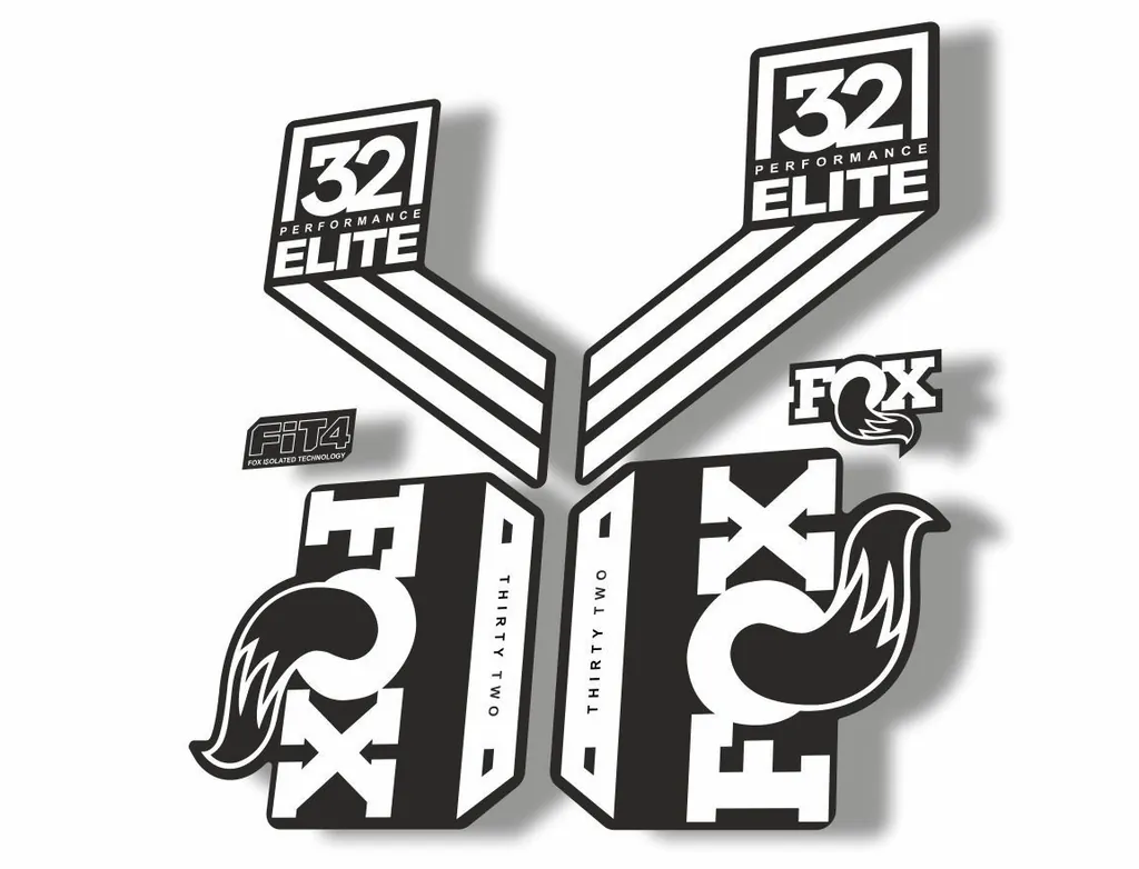 FOX 32 Elite Performance 2017-18 Fork Suspension Factory Decal Stickers White - 1