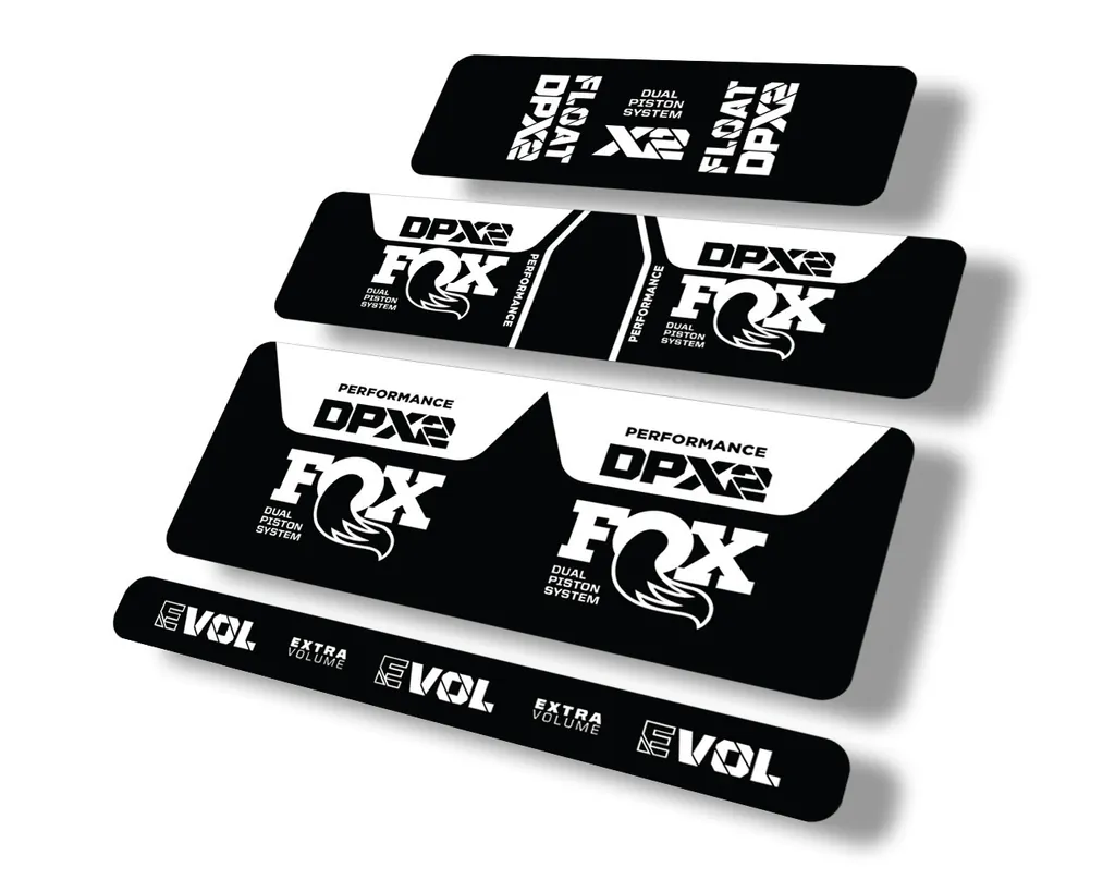 FOX Float DPX2 2021 Performance Rear Shock Suspension Sticker Decal White - 1