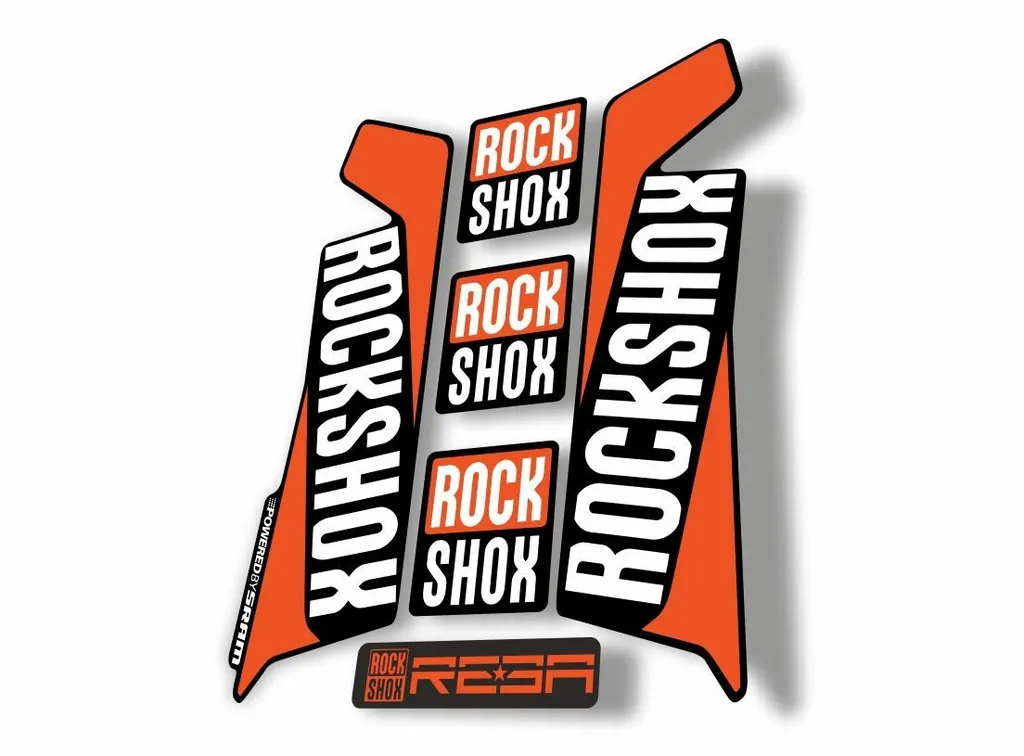 Rock Shox REBA 2016 Fork Decal Mountain Bike Cycling Sticker Adhesive Orange - 1