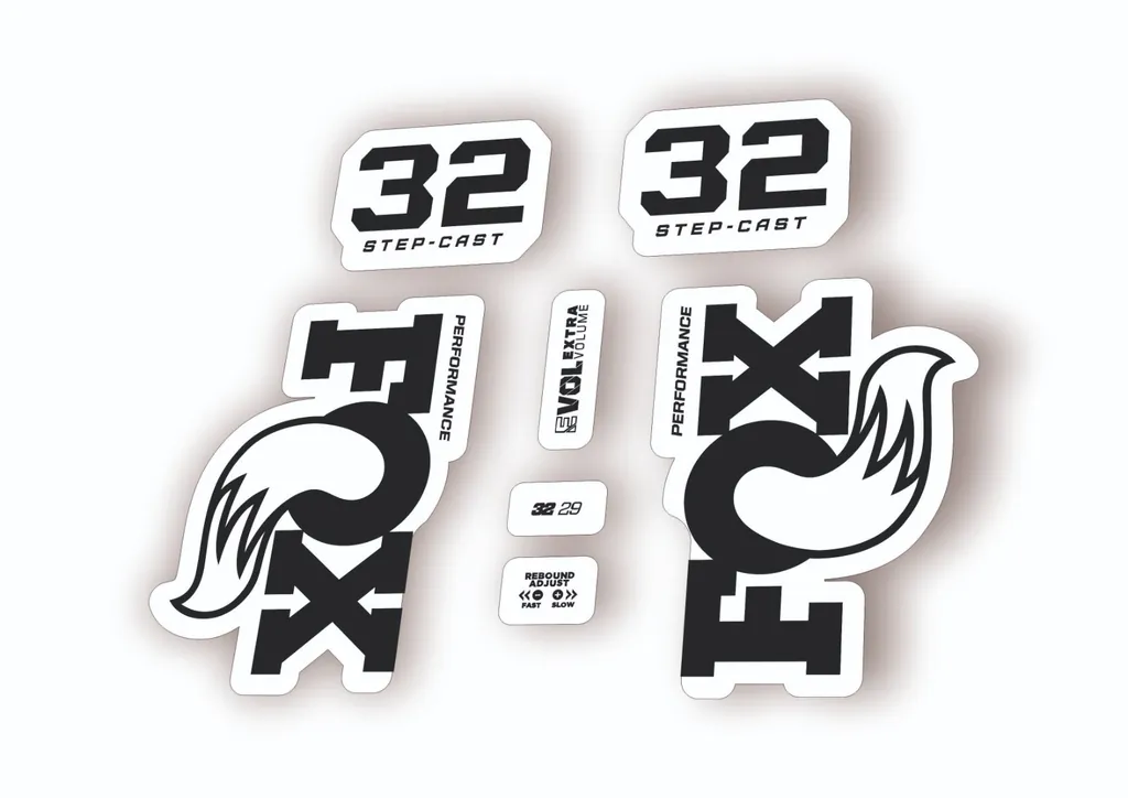 Fox 32 Step Cast Performance 2025 Fork Factory Decal Sticker Adhesive Black - 1