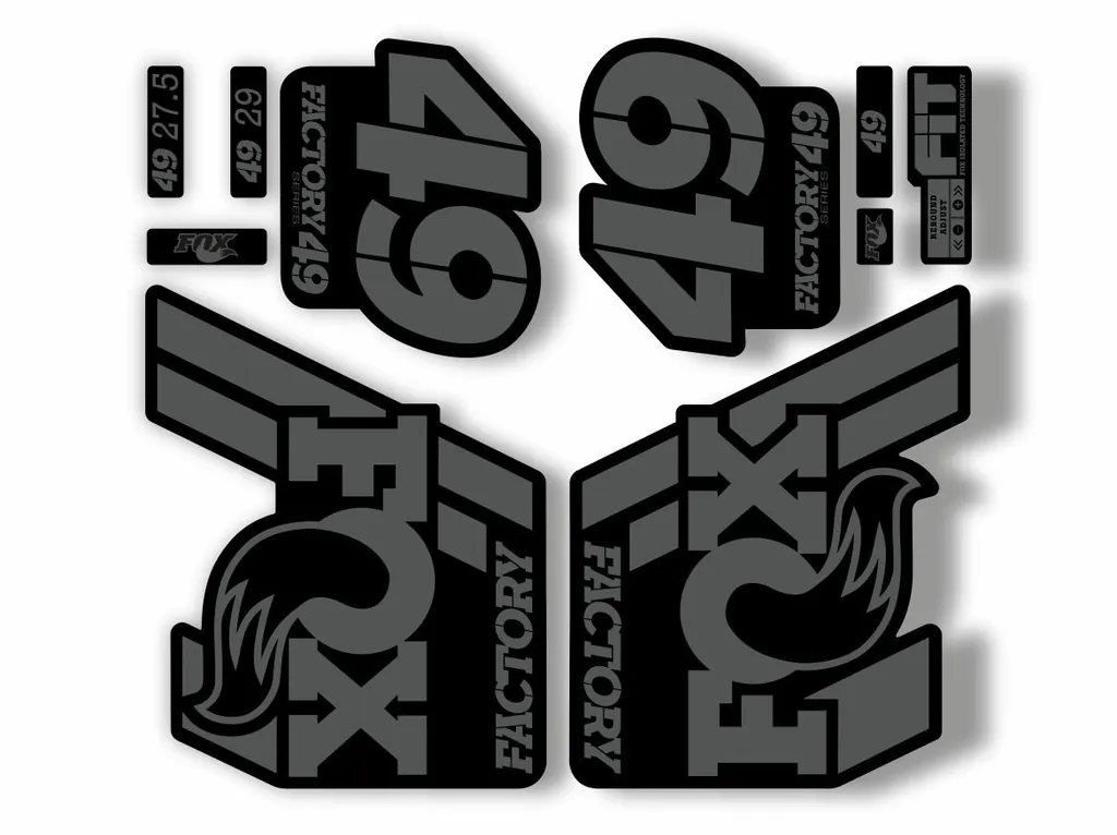 FOX 49 Float 2018-19 Forks Suspension Factory Decal Sticker Adhesive Gray - 1