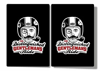 Distinguished Gentlemans Ride Upper Fork Decal Stickers Set Adhesive Black - 1