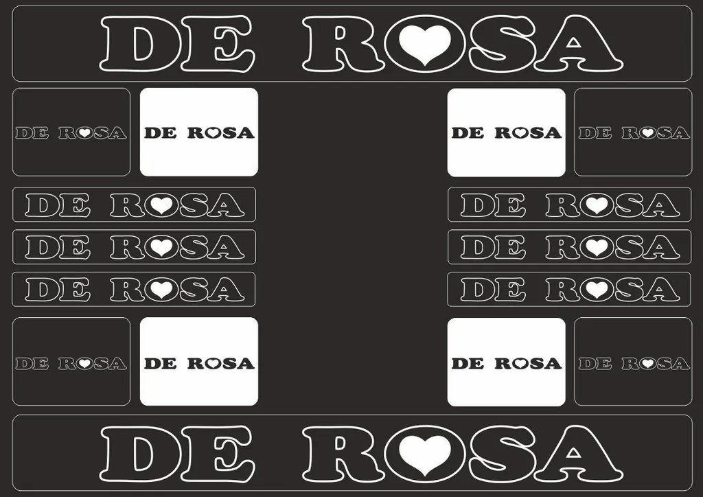 Bicycle Vinyl Frame Stickers – Compatible with DE ROSA Road Bikes – White - 1