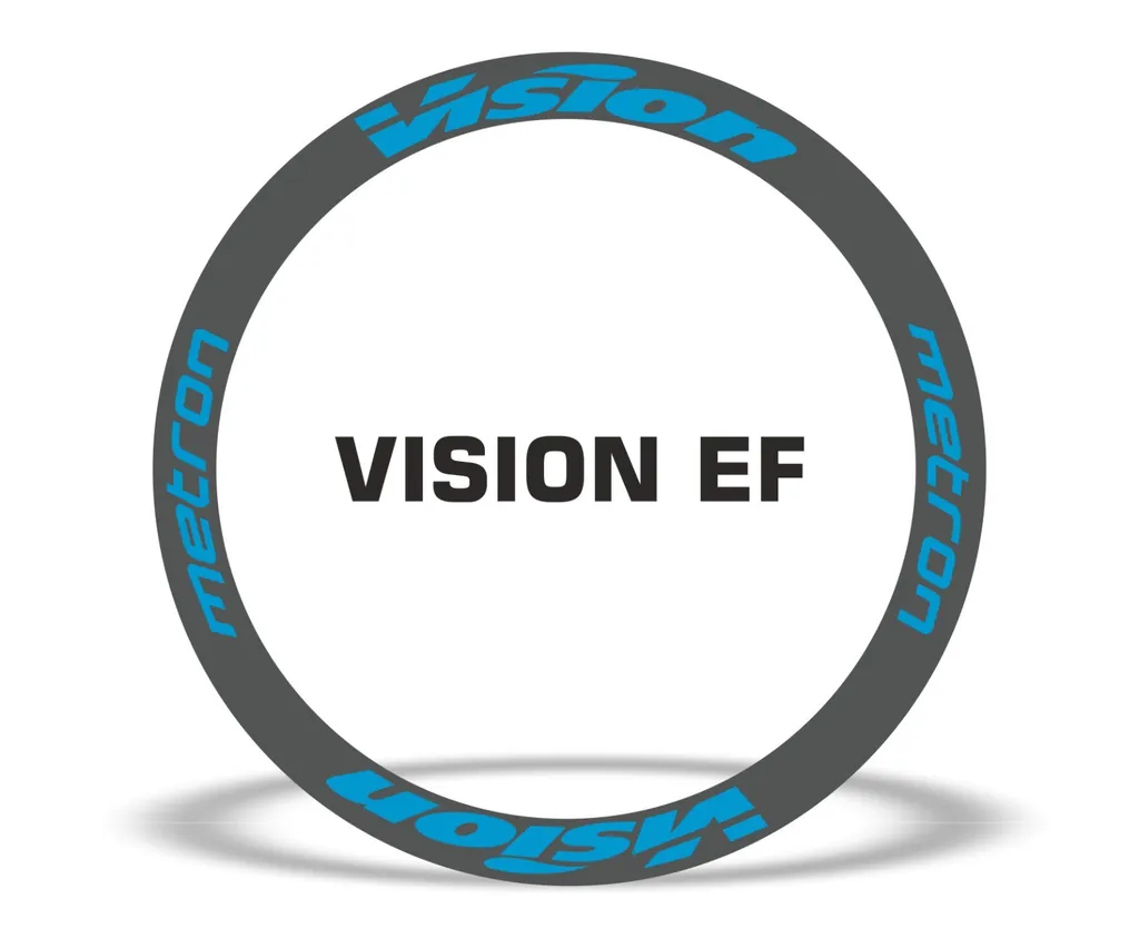 Vision Metron EF Road Bike Rim Decal Wheel Sticker Set Adhesive Blue - 1