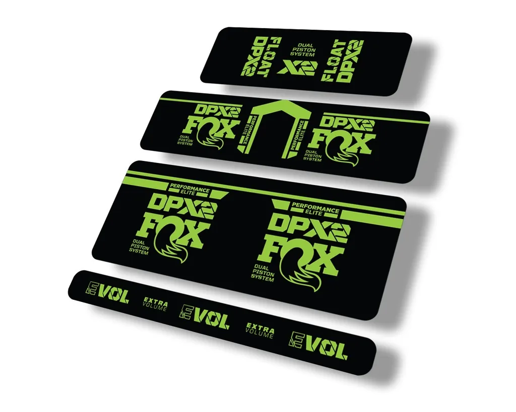 FOX Float DPX2 Performance Elite 2021 Rear Shock Suspension Sticker Decal Green - 1