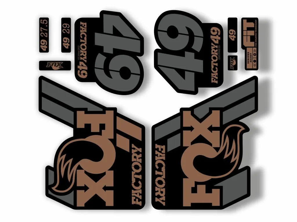 FOX 49 Float 2018-19 Forks Suspension Factory Decal Sticker Adhesive Browny - 1