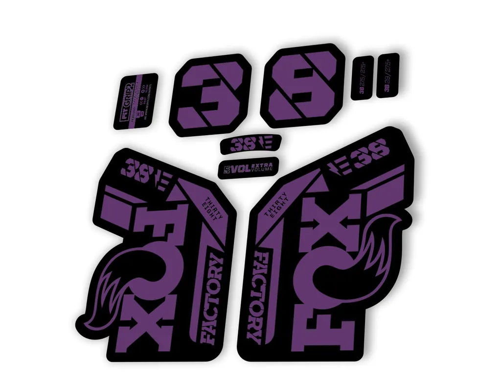 FOX 38 2021 E Bike Forks Suspension Factory Decal Sticker Adhesive Purple - 1