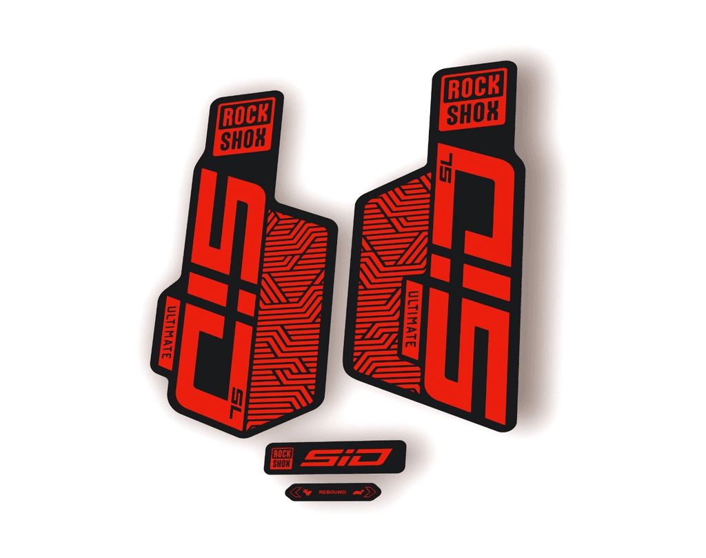 Rock Shox SID SL ULTIMATE 2025 Flight Attendant Bike Cycling Decal Sticker Red - 1