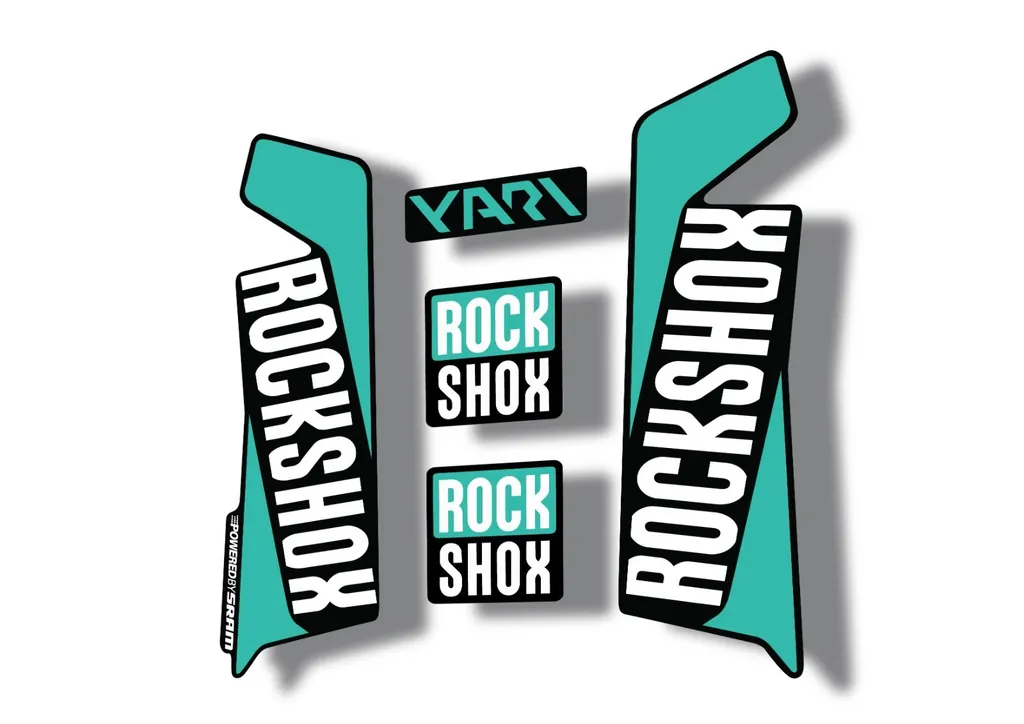 Rock Shox YARI 2017 Fork Decal Mountain Bike Cycling Sticker Adhesive Dolphin - 1