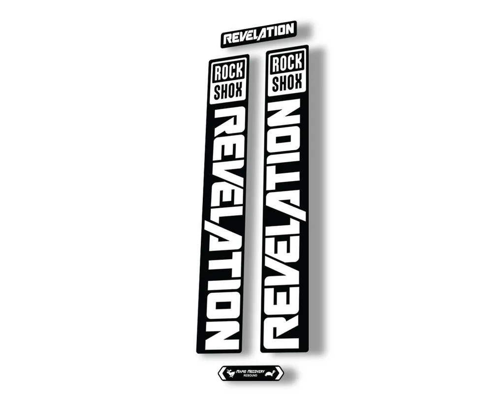 Rock Shox REVELATION 2021 Fork Decal Mountain Bike Sticker Adhesive White - 1