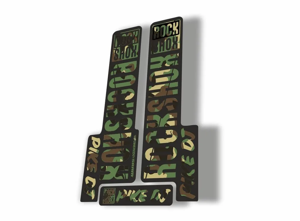 Rock Shox PIKE DJ 2018 Fork Decal Mountain Bike Cycling Sticker Adhesive Camo - 1