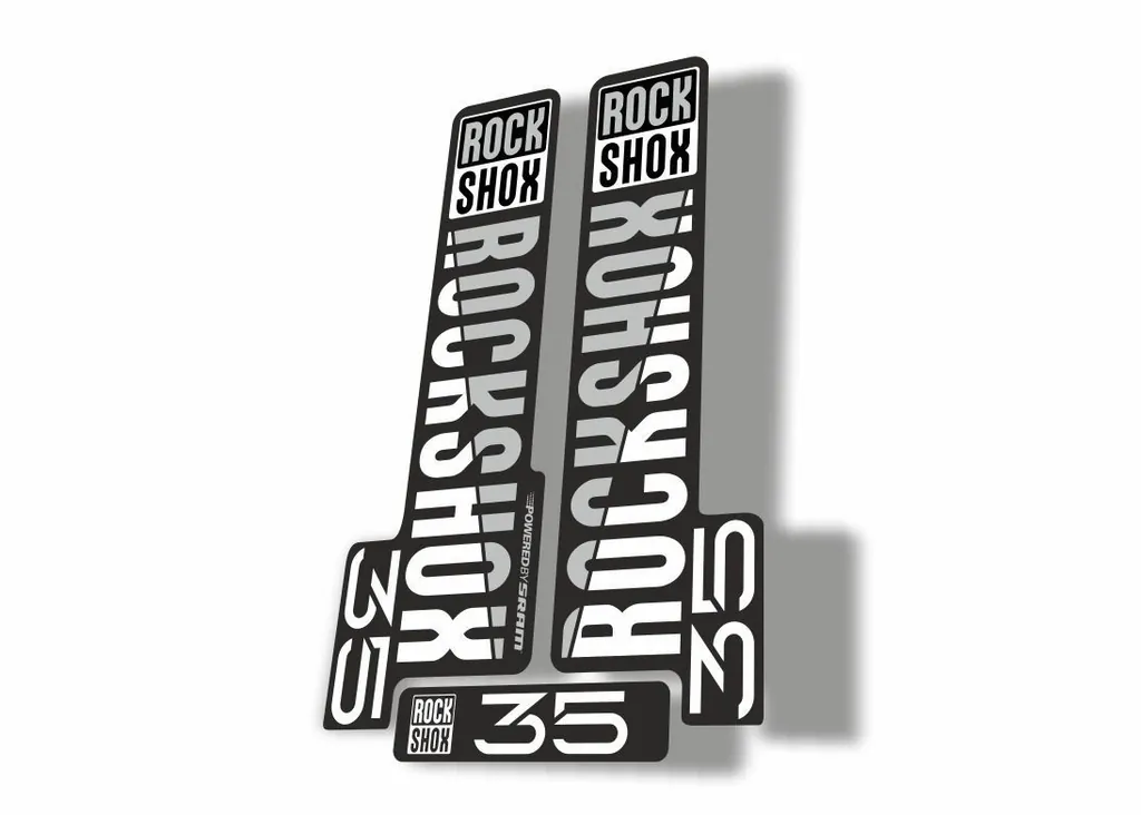 Rock Shox 35 2018 Fork Decal Mountain Bike Cycling Sticker Adhesive White - 1