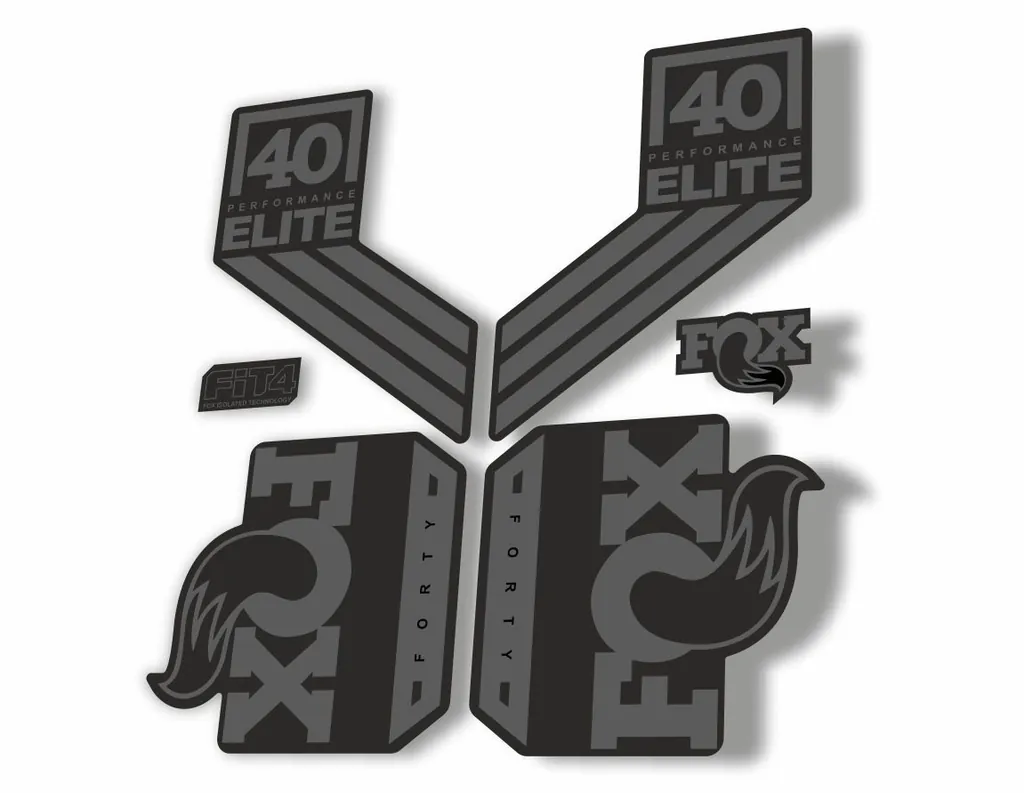 FOX 40 Elite Performance 2017-18 Fork Suspension Fctory Decal Sticker Gray - 1