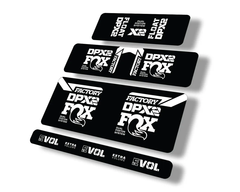 FOX Float DPX2 2021 Rear Shock Suspension Sticker Factory Decal Full Set White - 1