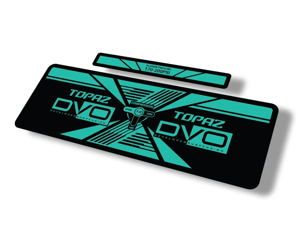 DVO 2020 Topaz AM Rear Shock Suspension Sticker Factory Decal Adhesive Dolphin - 1