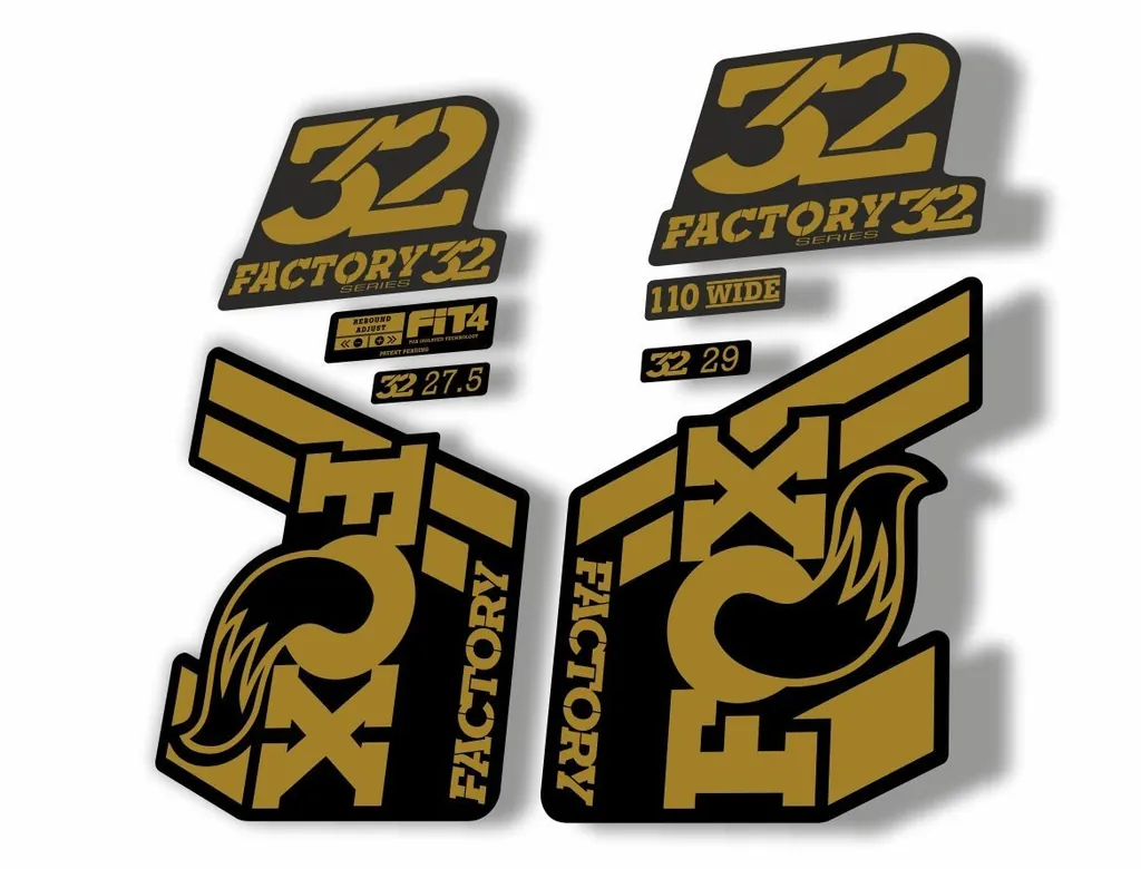 FOX 32 Float 2018-19 Forks Suspension Factory Decal Sticker Adhesive Gold - 1