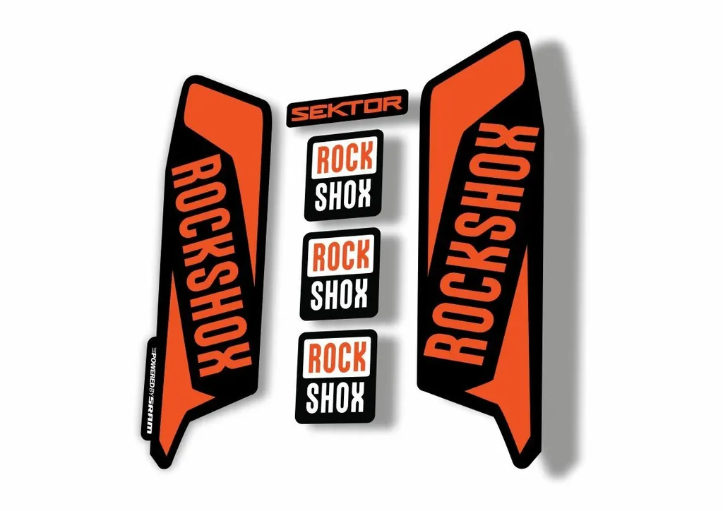 Rock Shox SEKTOR 2016 Fork Decal Mountain Bike Cycling Sticker Adhesive Orange - 1