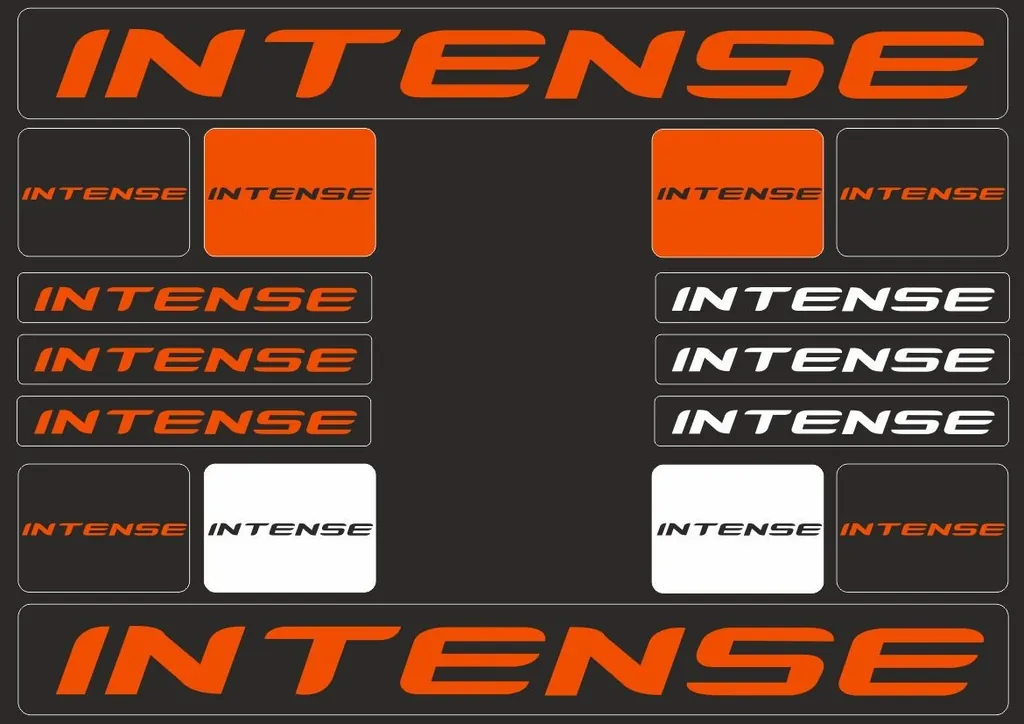 Bicycle Vinyl Frame Stickers – Compatible with INTENSE Bikes – Orange - 1