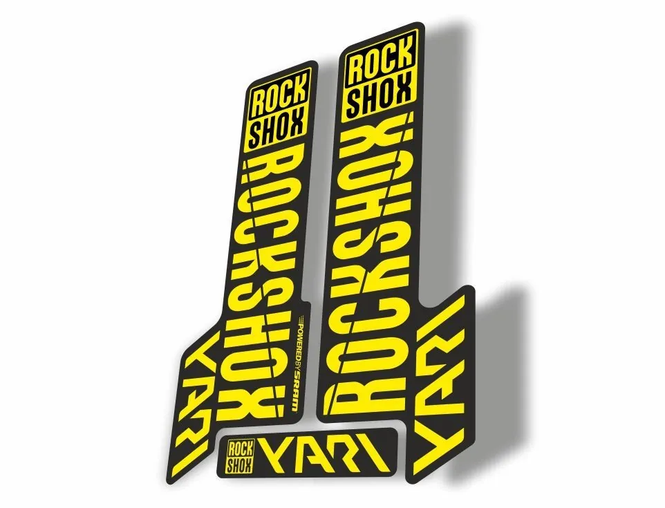 Rock Shox YARI 2018 Fork Decal Mountain Bike Cycling Sticker Adhesive Yellow - 1